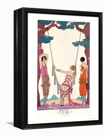 Summer, from "Gazette Du Bon Ton," 1925-Georges Barbier-Framed Premier Image Canvas