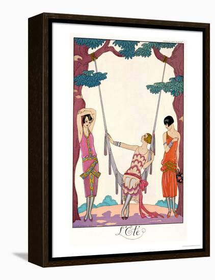 Summer, from "Gazette Du Bon Ton," 1925-Georges Barbier-Framed Premier Image Canvas