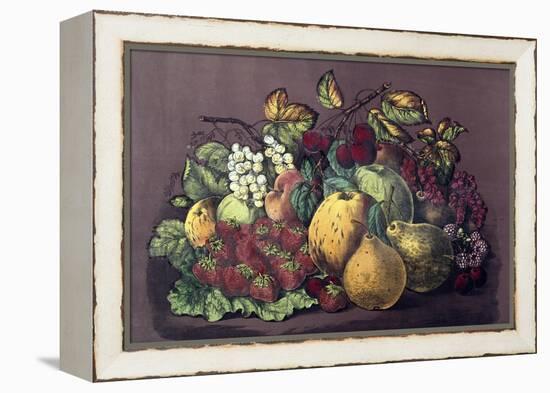 Summer Fruit-Currier & Ives-Framed Premier Image Canvas