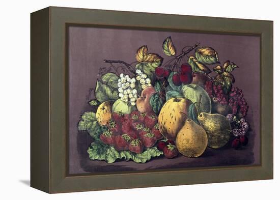 Summer Fruit-Currier & Ives-Framed Premier Image Canvas