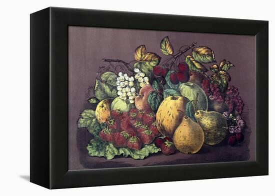 Summer Fruit-Currier & Ives-Framed Premier Image Canvas