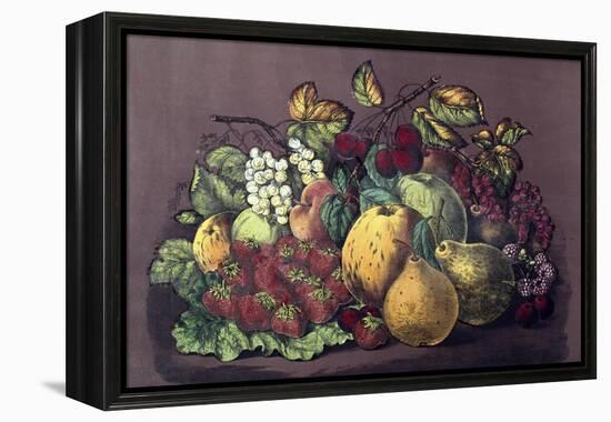 Summer Fruit-Currier & Ives-Framed Premier Image Canvas