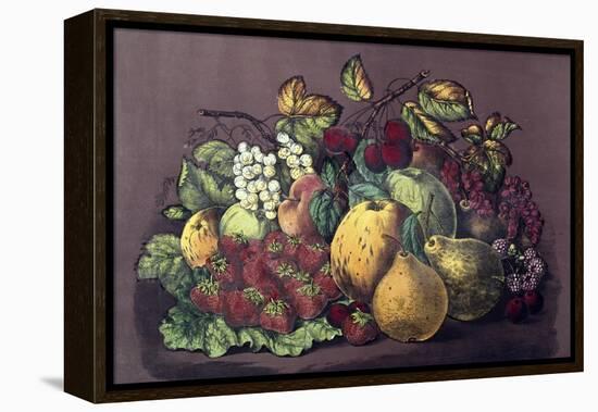 Summer Fruit-Currier & Ives-Framed Premier Image Canvas