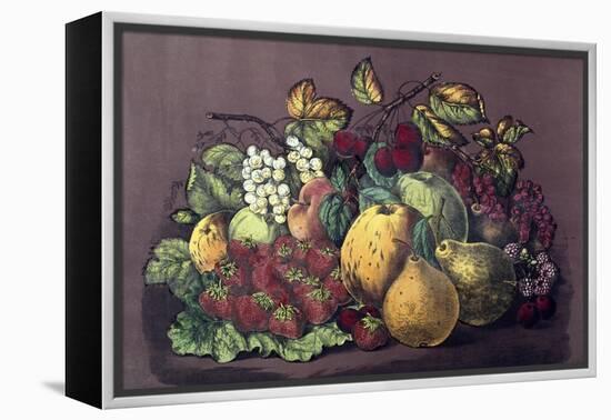 Summer Fruit-Currier & Ives-Framed Premier Image Canvas