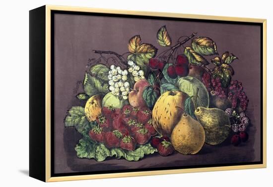 Summer Fruit-Currier & Ives-Framed Premier Image Canvas