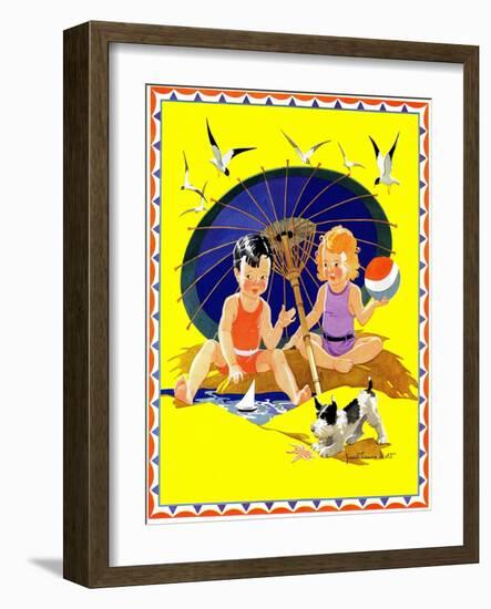 Summer Fun - Child Life-Janet Laura Scott-Framed Giclee Print
