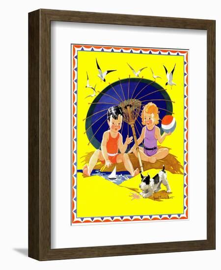 Summer Fun - Child Life-Janet Laura Scott-Framed Giclee Print