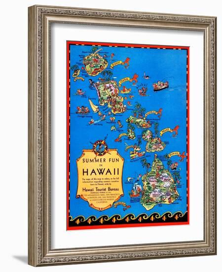 Summer Fun In Hawaii-Ruth Taylor White-Framed Art Print