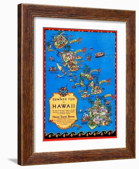 Summer Fun In Hawaii-Ruth Taylor White-Framed Art Print