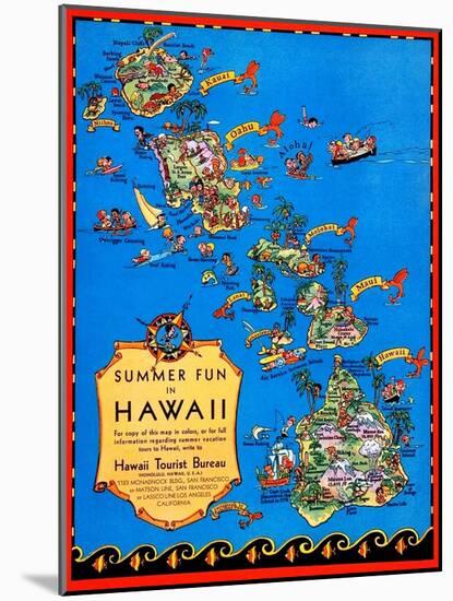Summer Fun In Hawaii-Ruth Taylor White-Mounted Art Print
