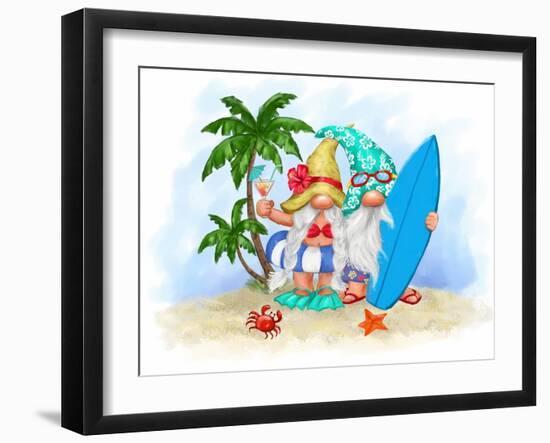 Summer gnomes-MAKIKO-Framed Giclee Print