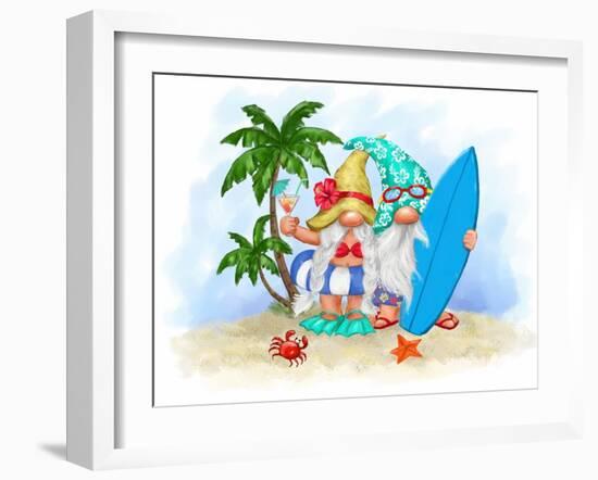 Summer gnomes-MAKIKO-Framed Giclee Print