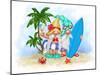 Summer gnomes-MAKIKO-Mounted Giclee Print