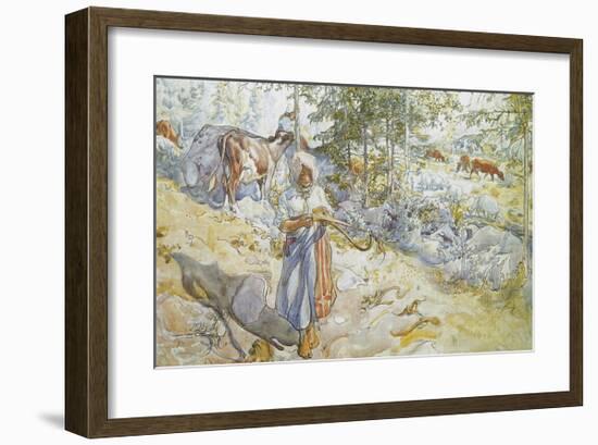 Summer has Already Gone-Carl Larsson-Framed Premium Giclee Print