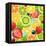 Summer Holidays Set With Cocktail Fruits And Berries-Ozerina Anna-Framed Stretched Canvas