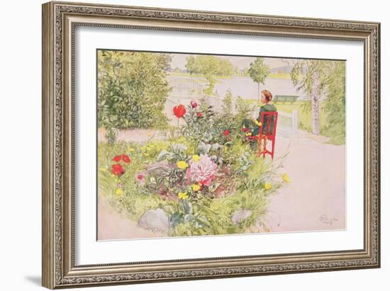 Summer in Sundborn, 1913, from a Commercially Printed Portfolio, Published in 1939-Carl Larsson-Framed Giclee Print