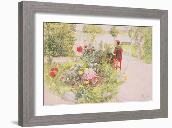 Summer in Sundborn, 1913, from a Commercially Printed Portfolio, Published in 1939-Carl Larsson-Framed Giclee Print