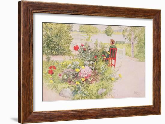 Summer in Sundborn, 1913, from a Commercially Printed Portfolio, Published in 1939-Carl Larsson-Framed Giclee Print