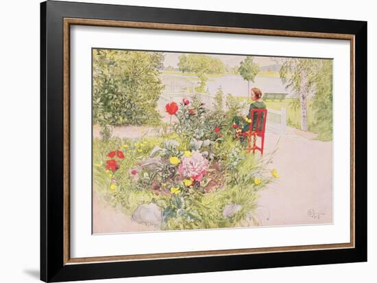 Summer in Sundborn, 1913, from a Commercially Printed Portfolio, Published in 1939-Carl Larsson-Framed Giclee Print