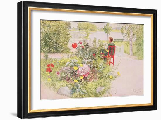 Summer in Sundborn, 1913, from a Commercially Printed Portfolio, Published in 1939-Carl Larsson-Framed Giclee Print