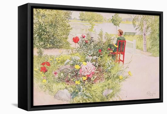 Summer in Sundborn, 1913, from a Commercially Printed Portfolio, Published in 1939-Carl Larsson-Framed Premier Image Canvas