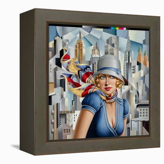 Summer in the City, 2015 (Oil on Linen)-Catherine Abel-Framed Premier Image Canvas