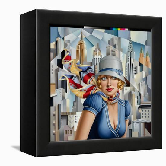 Summer in the City, 2015 (Oil on Linen)-Catherine Abel-Framed Premier Image Canvas