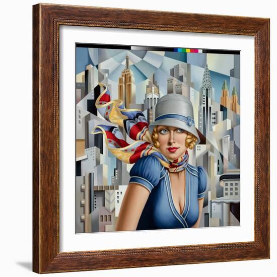 Summer in the City, 2015 (Oil on Linen)-Catherine Abel-Framed Giclee Print