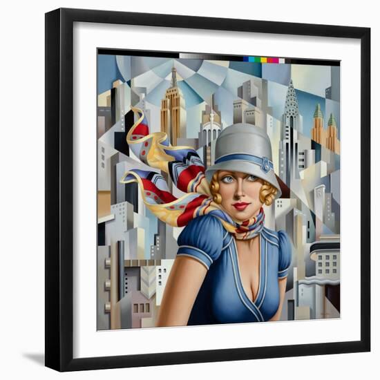 Summer in the City, 2015 (Oil on Linen)-Catherine Abel-Framed Giclee Print