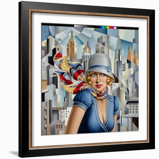 Summer in the City, 2015 (Oil on Linen)-Catherine Abel-Framed Giclee Print