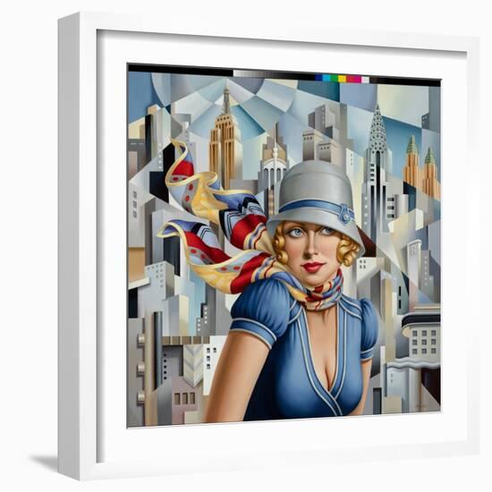 Summer in the City, 2015 (Oil on Linen)-Catherine Abel-Framed Giclee Print