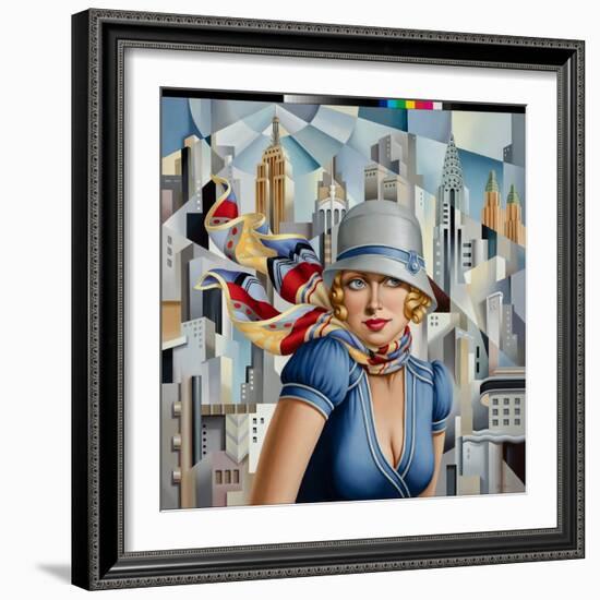 Summer in the City, 2015 (Oil on Linen)-Catherine Abel-Framed Giclee Print