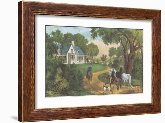 Summer in the Country-Currier & Ives-Framed Art Print