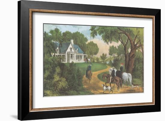 Summer in the Country-Currier & Ives-Framed Art Print