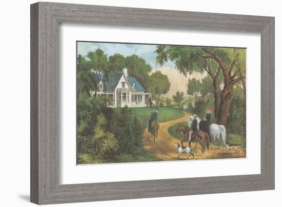 Summer in the Country-Currier & Ives-Framed Art Print