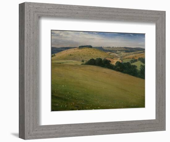 Summer in the Downs, 1946 (Oil on Canvas)-Christopher Richard Wynne Nevinson-Framed Giclee Print