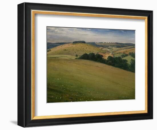 Summer in the Downs, 1946 (Oil on Canvas)-Christopher Richard Wynne Nevinson-Framed Giclee Print