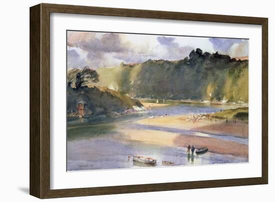 Summer in the Estuary, Devon, (W/C)-Trevor Chamberlain-Framed Giclee Print