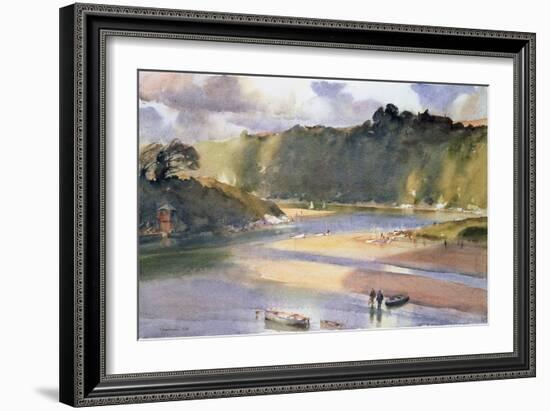 Summer in the Estuary, Devon, (W/C)-Trevor Chamberlain-Framed Giclee Print