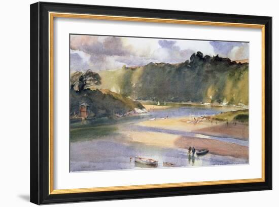 Summer in the Estuary, Devon, (W/C)-Trevor Chamberlain-Framed Giclee Print