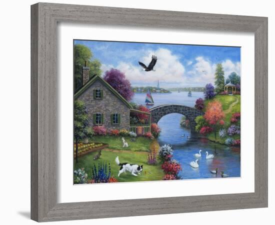 Summer Inlet-John Zaccheo-Framed Giclee Print