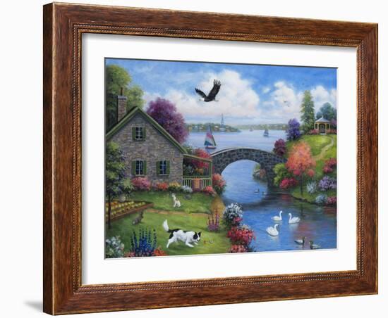 Summer Inlet-John Zaccheo-Framed Giclee Print