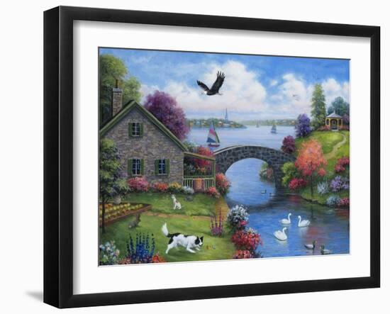 Summer Inlet-John Zaccheo-Framed Giclee Print