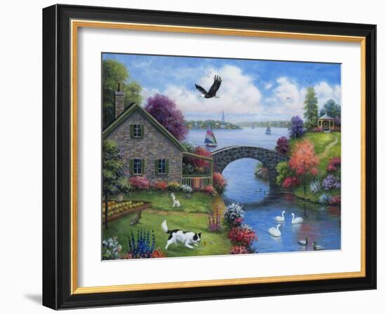 Summer Inlet-John Zaccheo-Framed Giclee Print