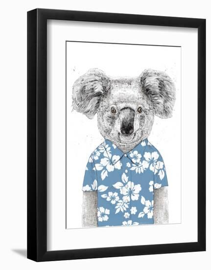 Summer Koala (Blue)-Balazs Solti-Framed Art Print