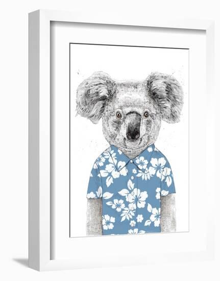 Summer Koala (Blue)-Balazs Solti-Framed Art Print