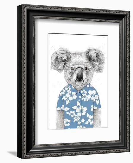 Summer Koala (Blue)-Balazs Solti-Framed Premium Giclee Print