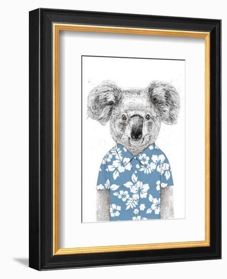 Summer Koala (Blue)-Balazs Solti-Framed Premium Giclee Print