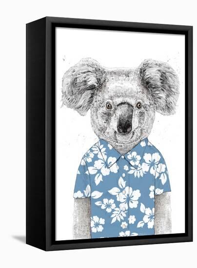 Summer Koala (Blue)-Balazs Solti-Framed Stretched Canvas