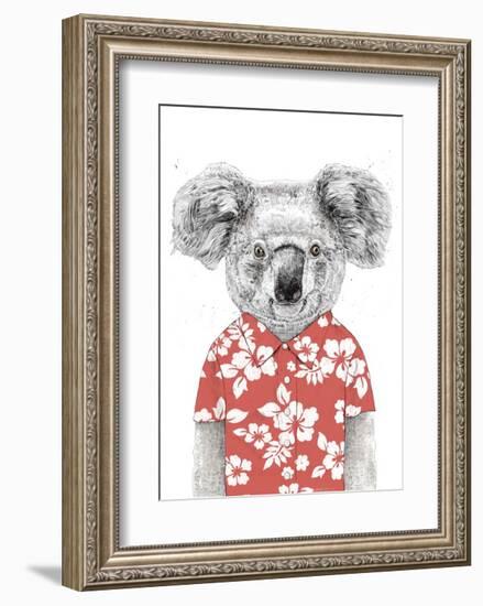 Summer Koala (Red)-Balazs Solti-Framed Art Print